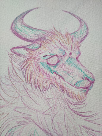 adding coloured shading to the sketch