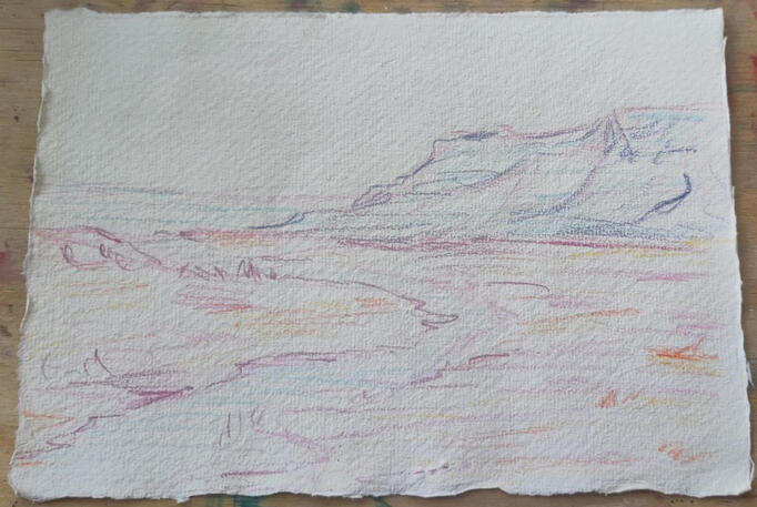 rough sketch of a landscape