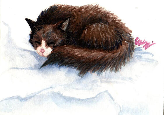 Very tiny ghost study (cropped postcard size)