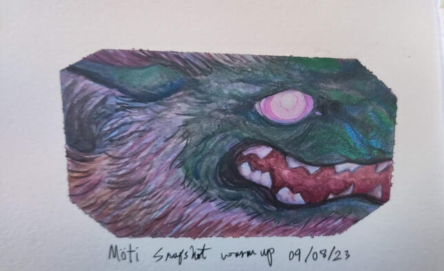 small moony study (multichrome green shift)